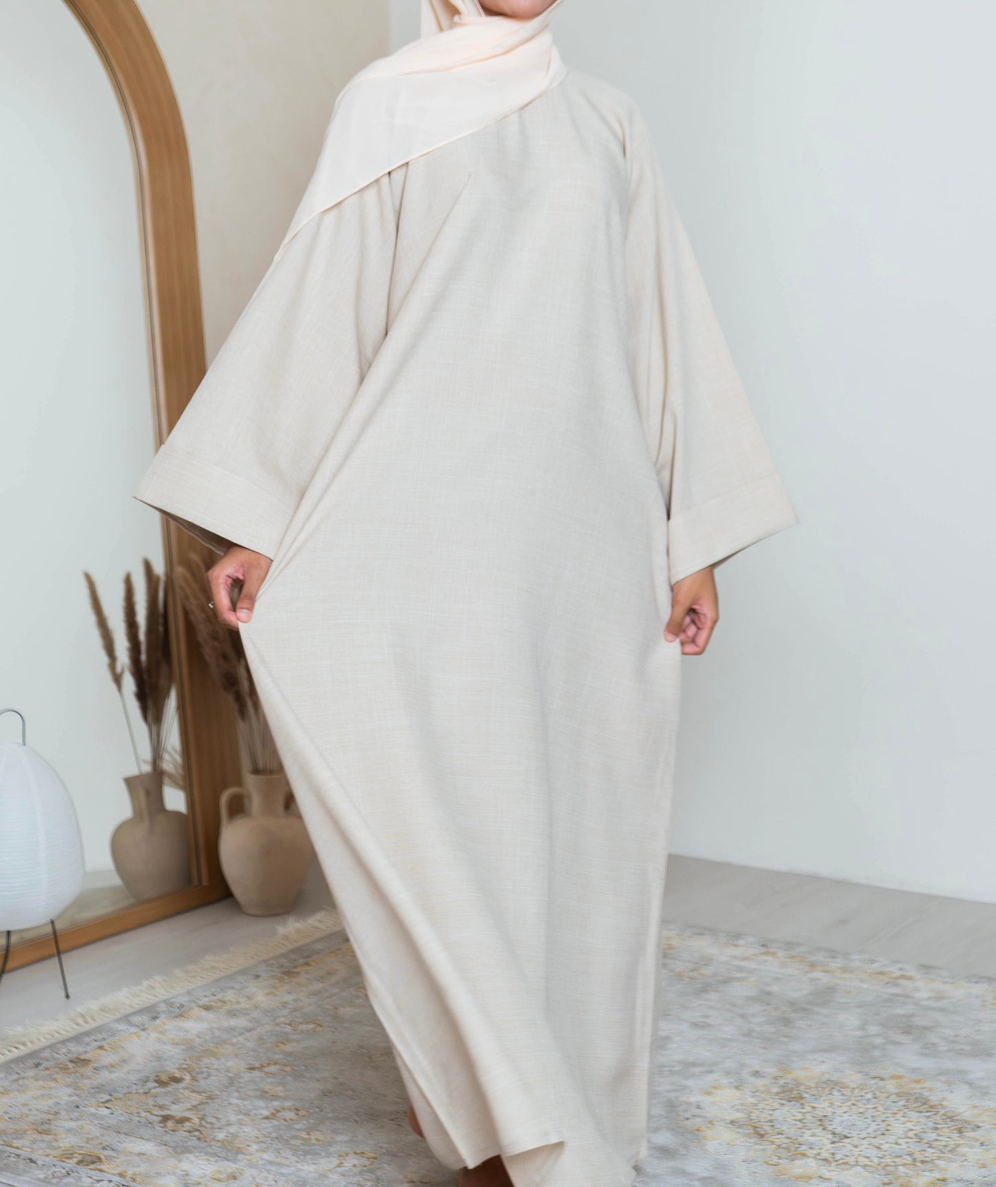Clairé Abaya Set — Pearled Ivory