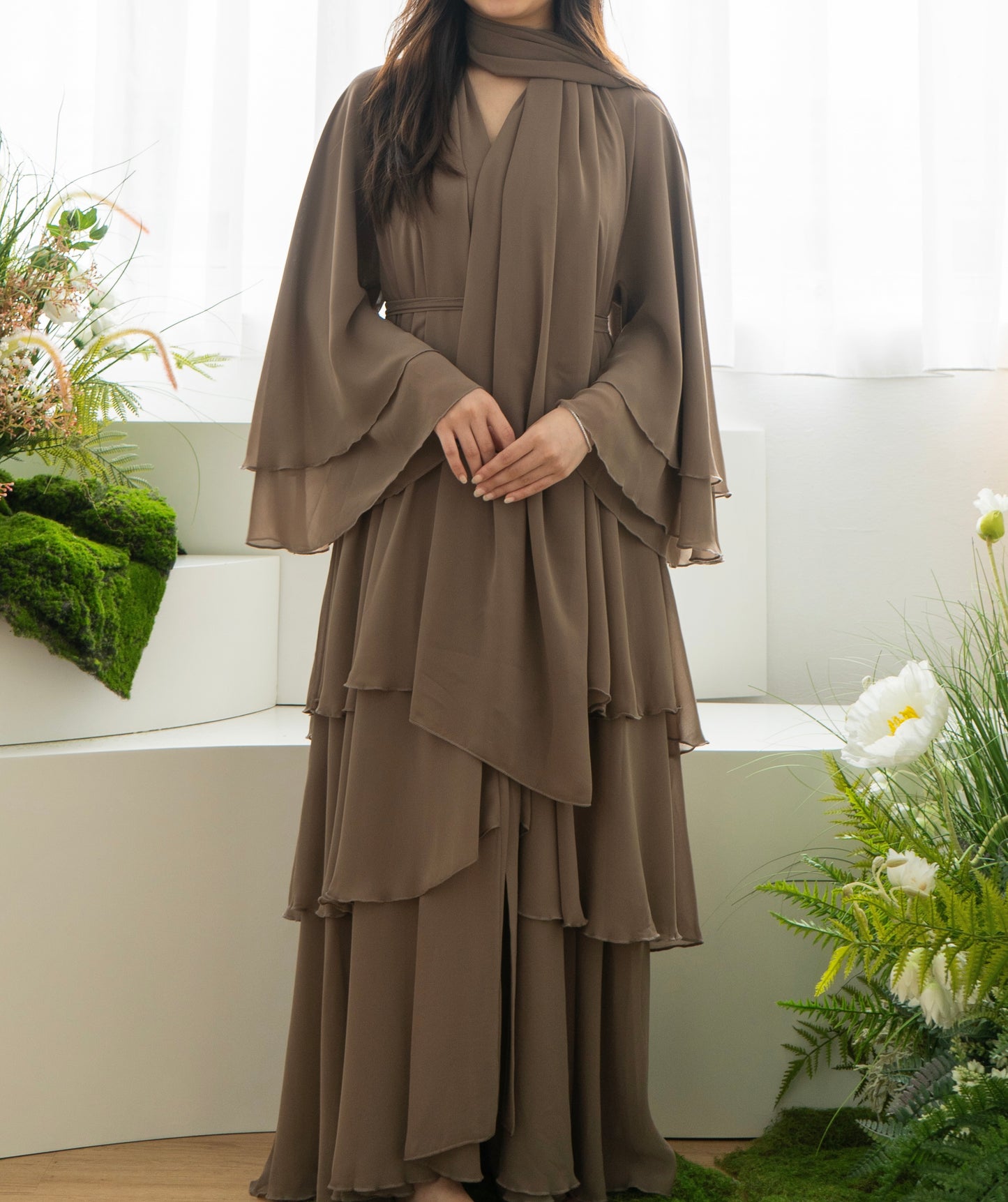 Enchanté Abaya Set — Whipped Mocha