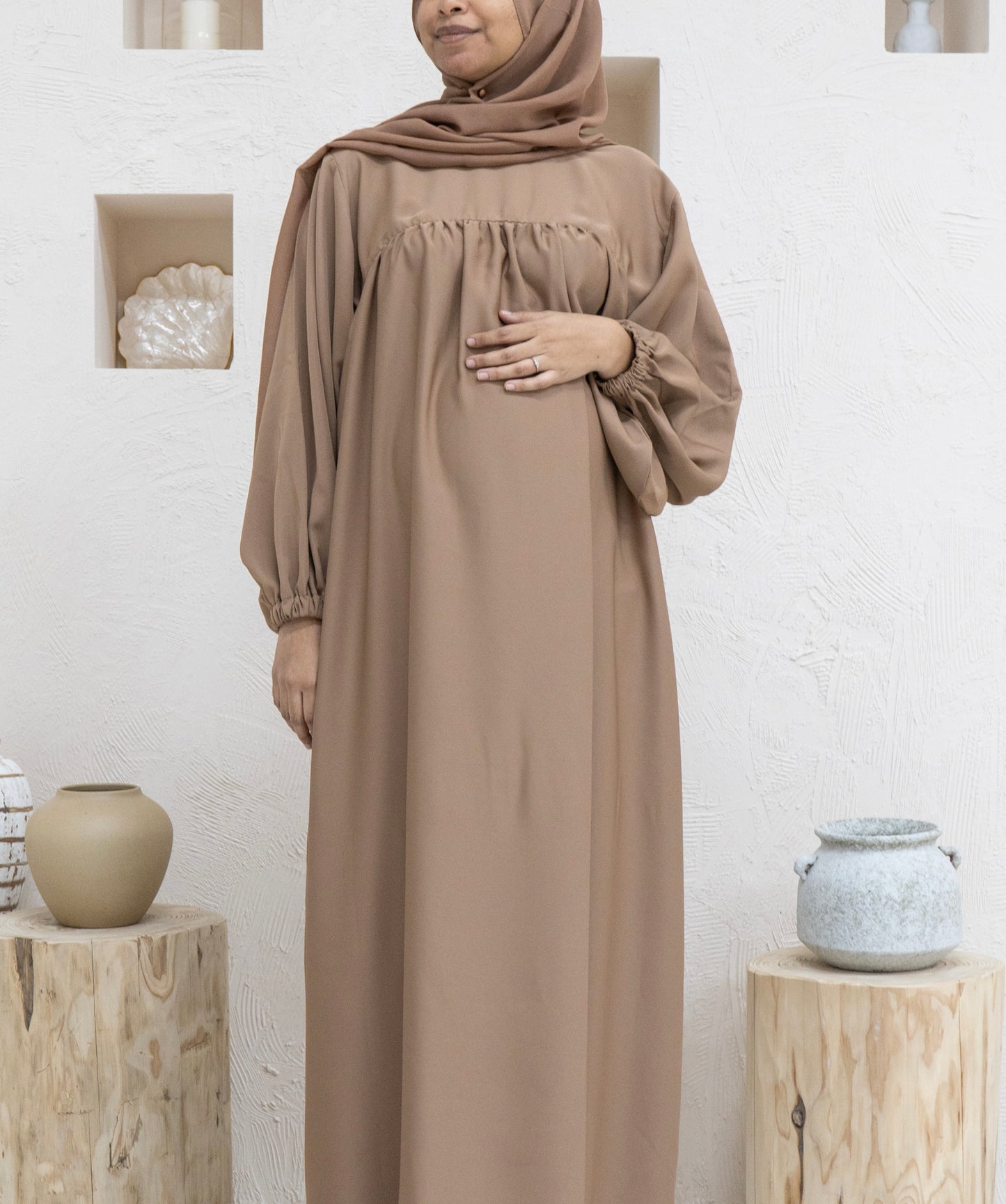 Jasminé Abaya Set — Burnt Sugar