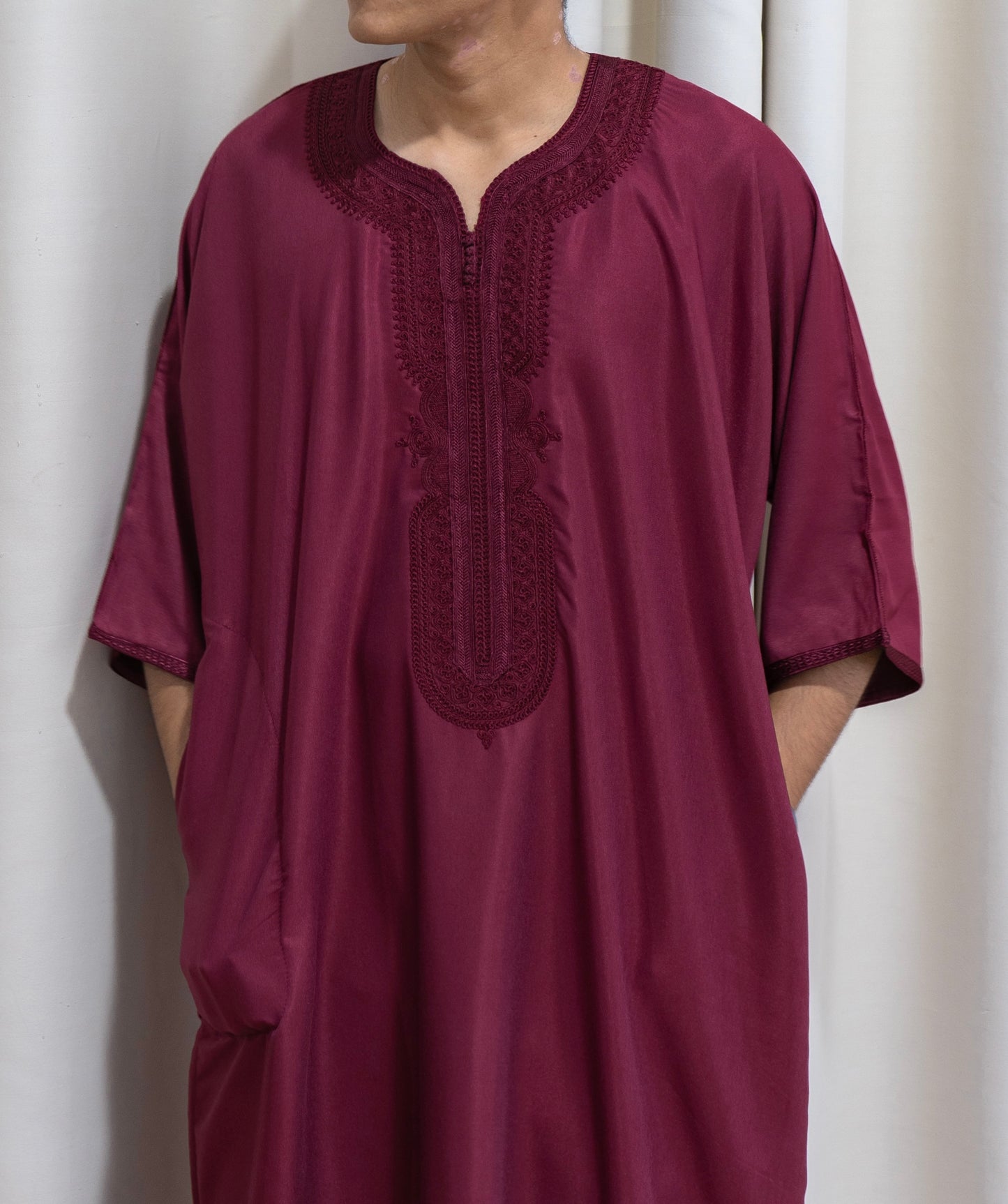 Maghrebi Thobe — Wine Red